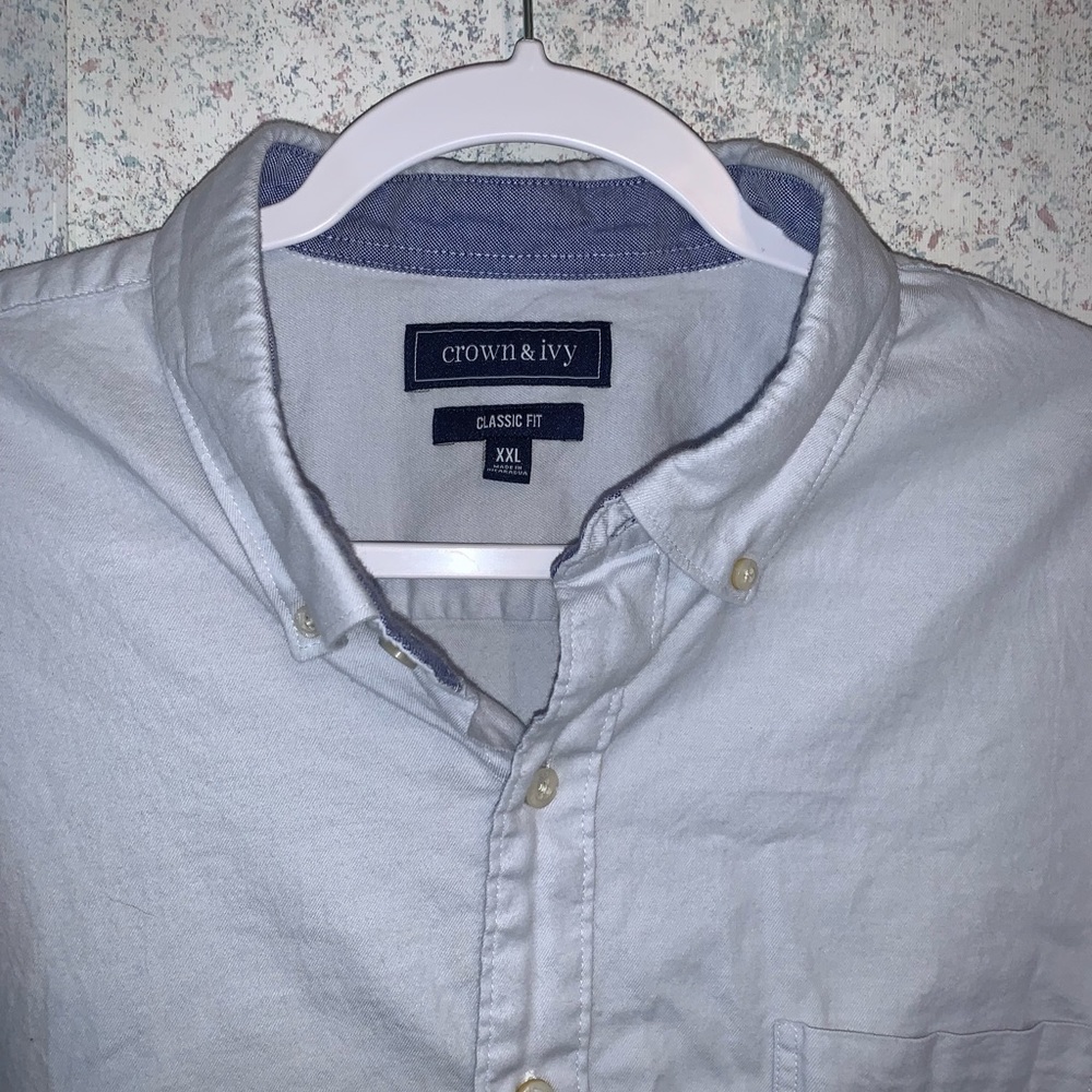 Soft blue Crown and Ivy shirt